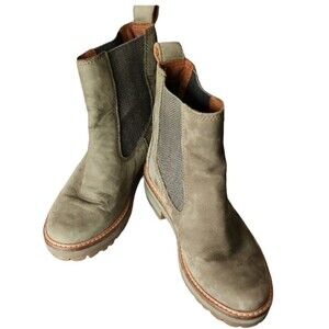 TIMBERLAND Courmayeur Valley Chelsea Boots Olive Nubuck Leather Women's Size 6.5